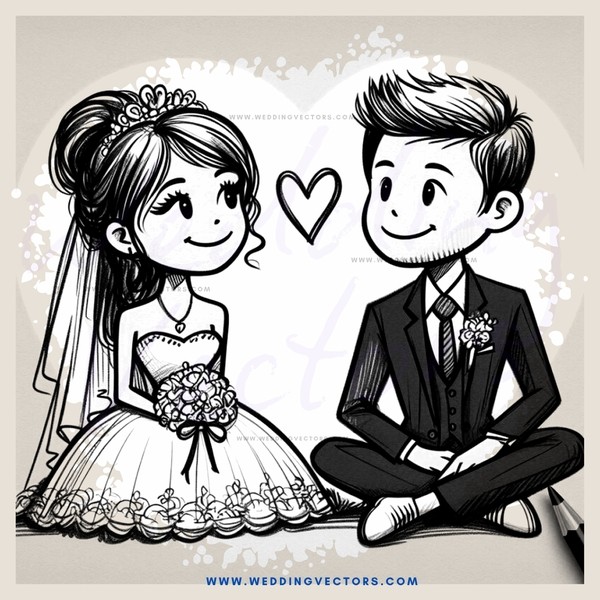 bride and groom sitting next to each other
