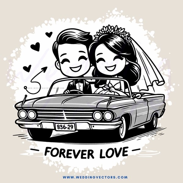 car and couple with happy ending storyline