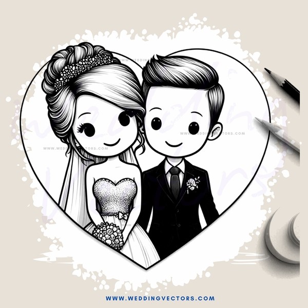 a couple's picture on an envelope