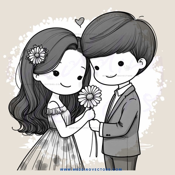 young couple in engagement pose