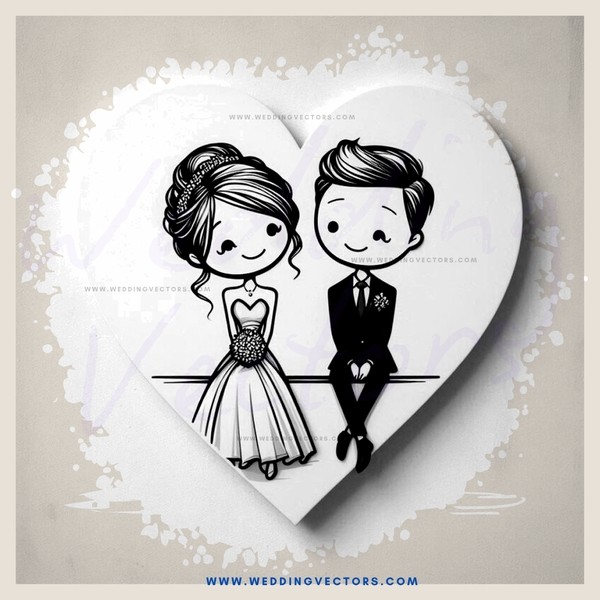 couple in heart cutout picture