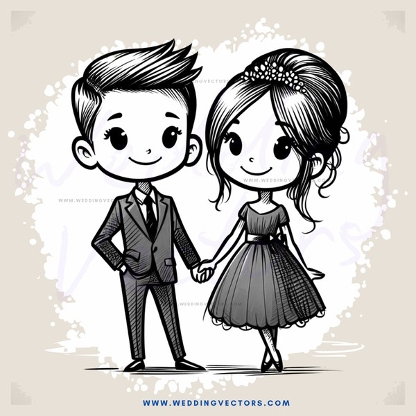 a boy and girl holding hands