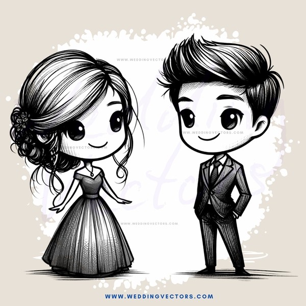 a boy and girl standing next to each other