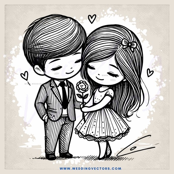 a boy and girl standing next to each other