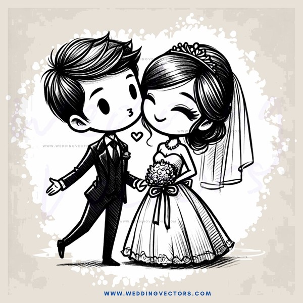 wedding clip art cartoon