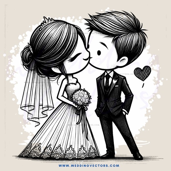 kissing couple holding hands