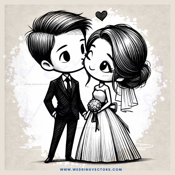 a couple in black and white