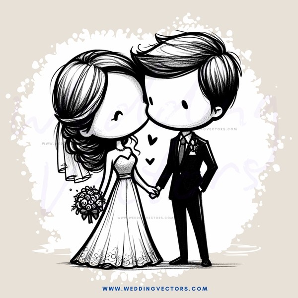 a wedding couple's embrace