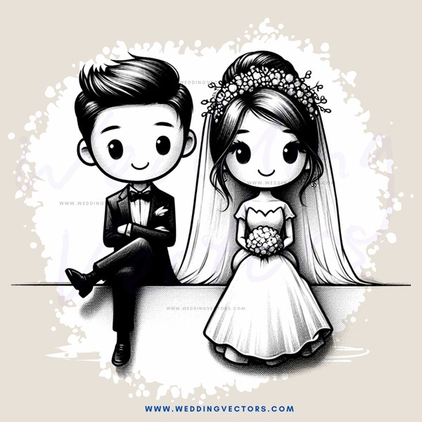 wedding bride and groom pose for picture