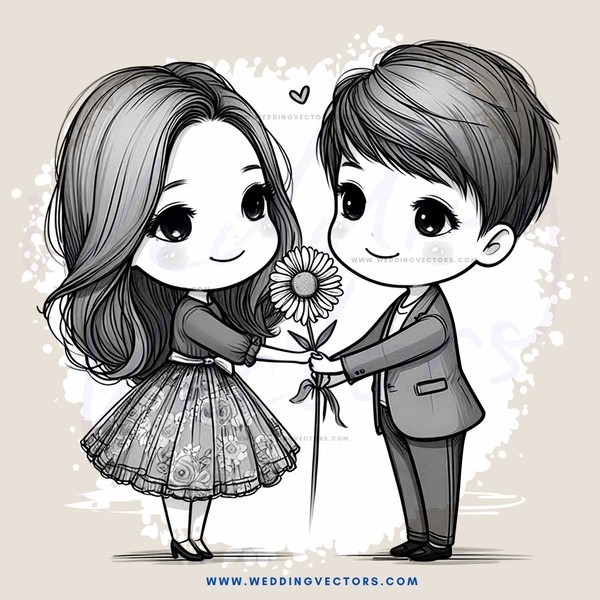 two kids holding a flower