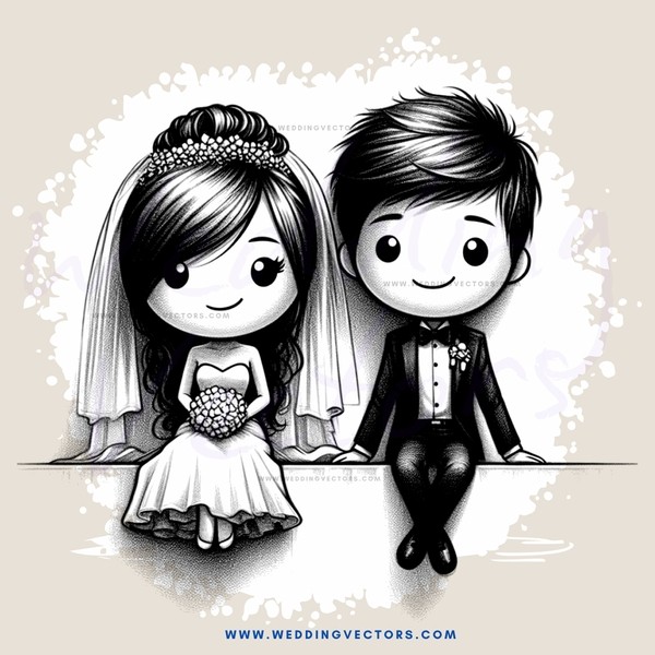 couple on scaffolding with ring holders on hands