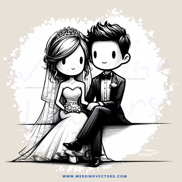 wedding portrait of bride and groom