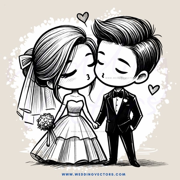 a couple kissing and embracing at their wedding