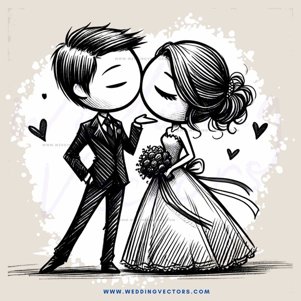 a couple's kiss in an abstract background
