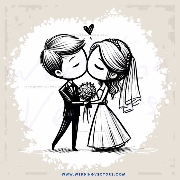 a bride and groom kissing in a picture frame