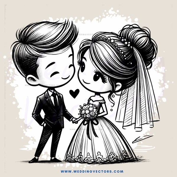 a bride and groom on their wedding day