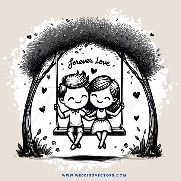 forever love couple on swing