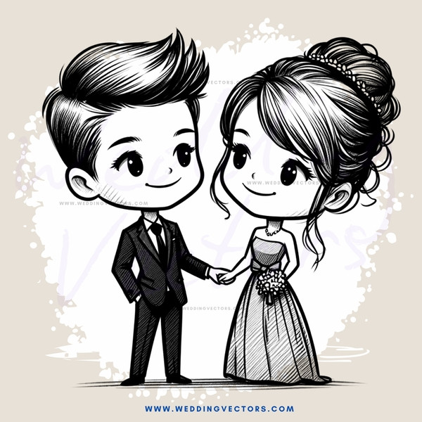a young couple in black and white