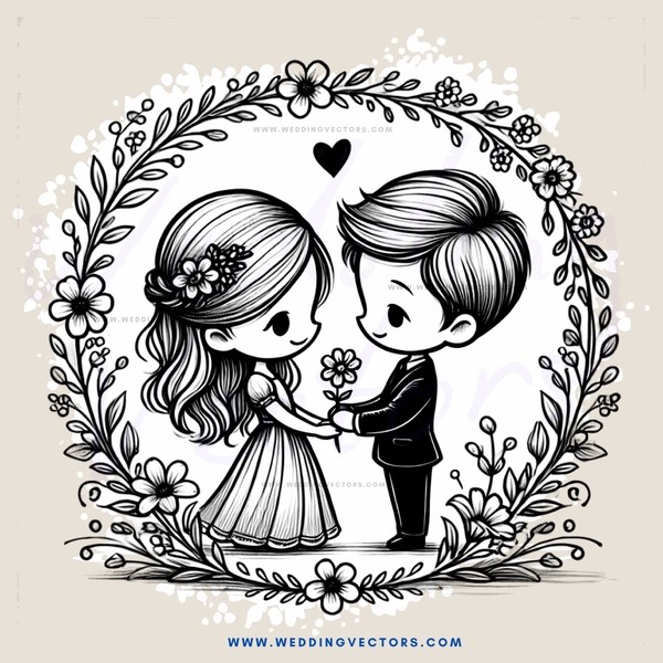 a couple holding hands and a flower