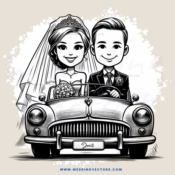 happy couple on car ride