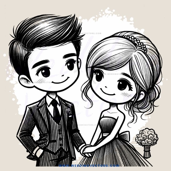a boy and girl getting married