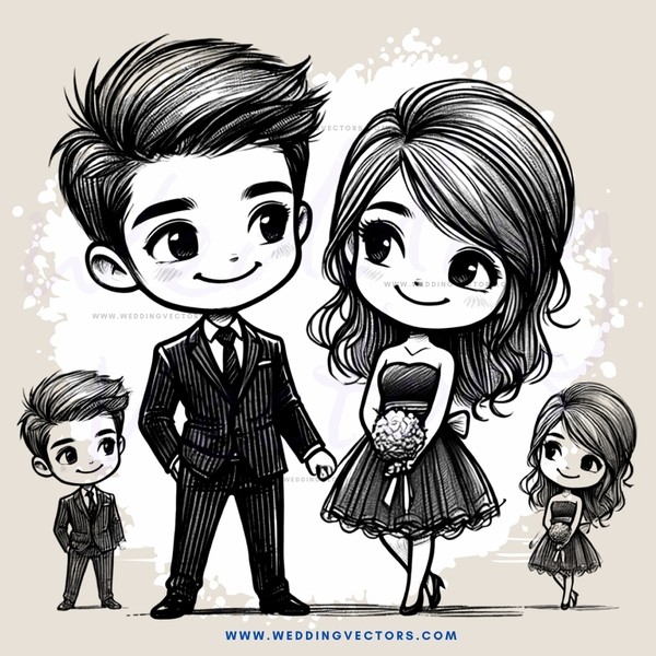 family portrait in black and white
