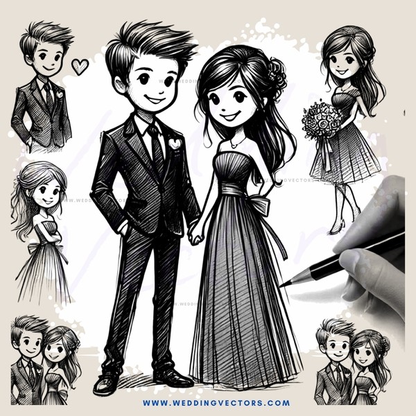 wedding cartoon