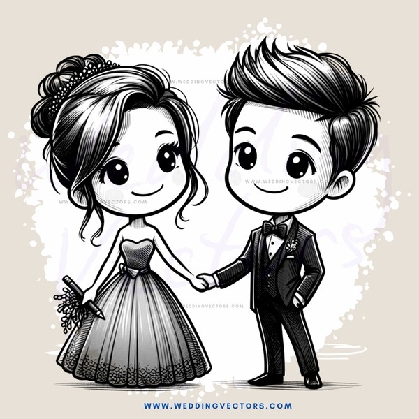 wedding pair smile at each other