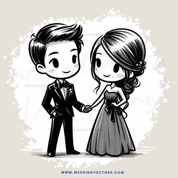 a boy and girl holding hands