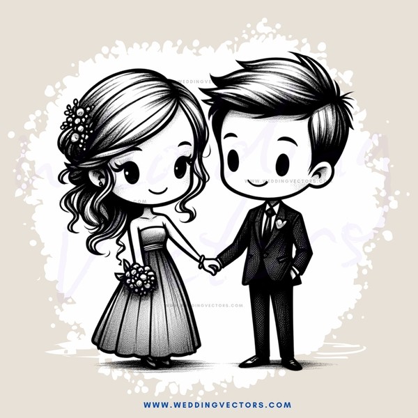 a couple in wedding attire holding hands