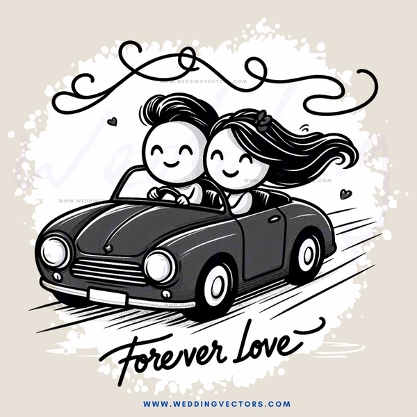 forever love cartoon caricature