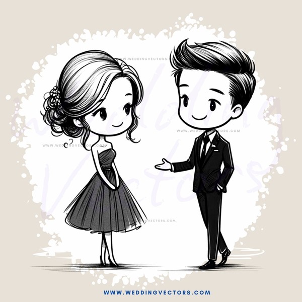 a boy and girl standing together