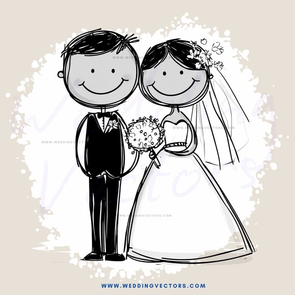 a wedding portrait in black and white