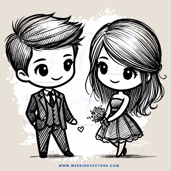 a couple's heart drawn with flowers
