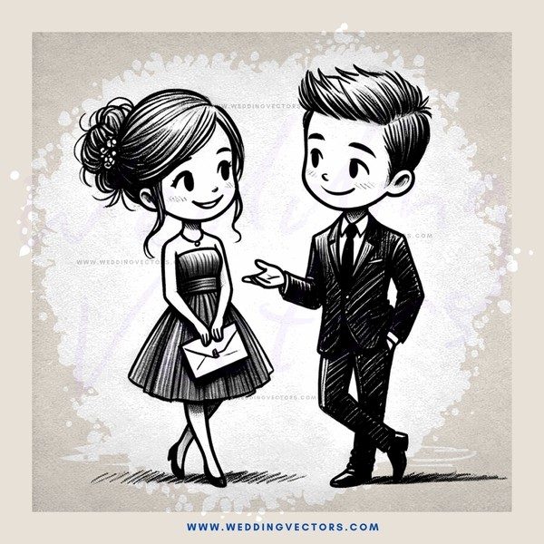 a young couple exchanging letters