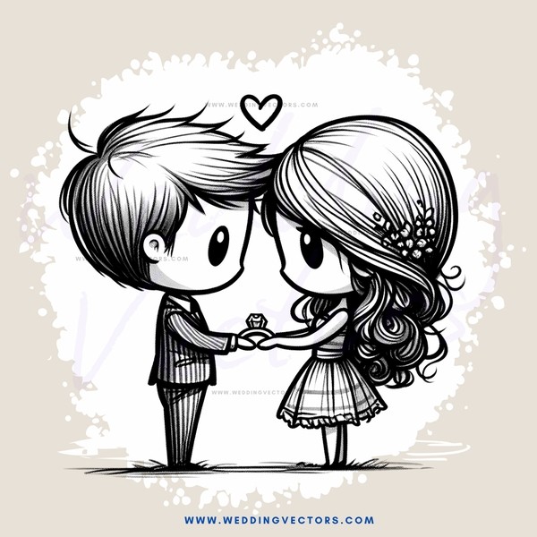 a boy and girl holding hands