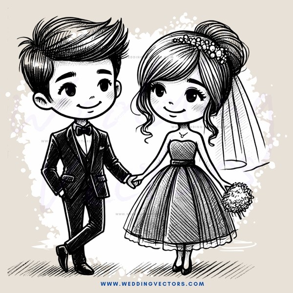wedding couple standing together for picture