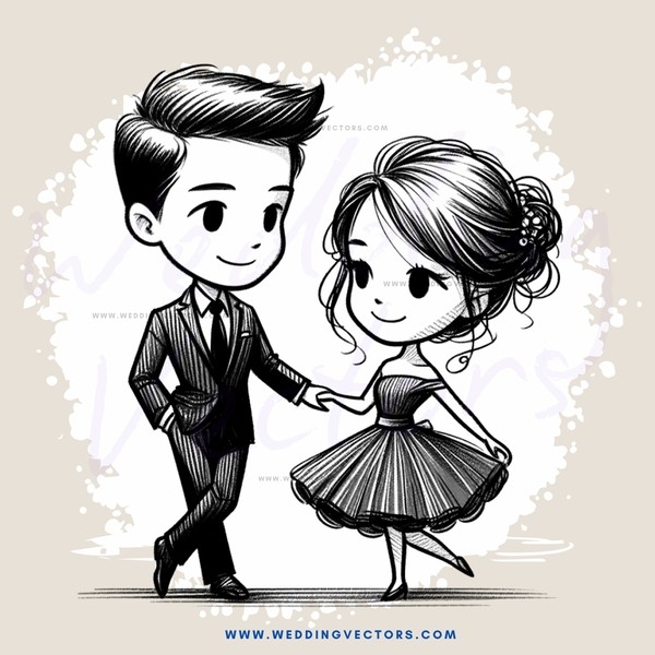 a young couple dancing together