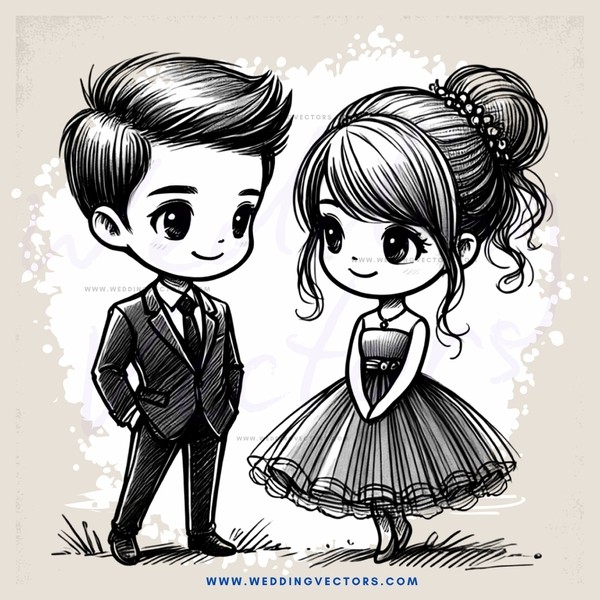 the man and the girl in dress shirts and dresses