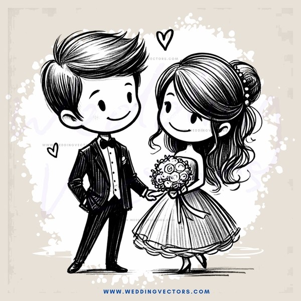 couple's picture in black and white