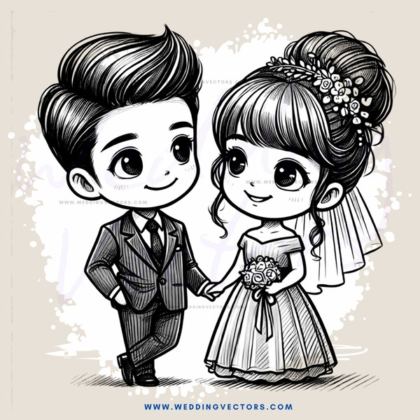 a boy and girl are holding hands