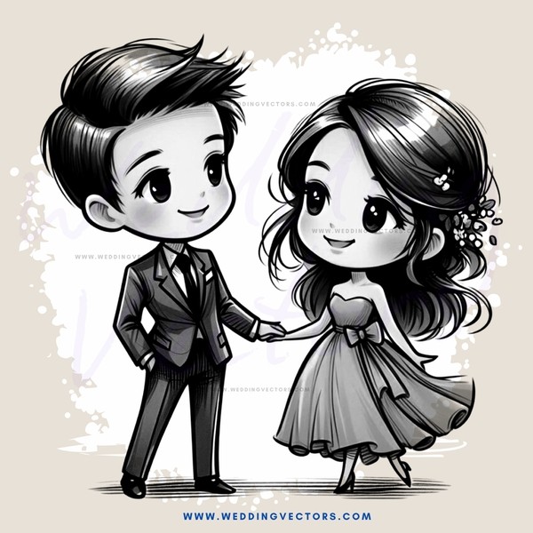 a couple holding hands in black and white