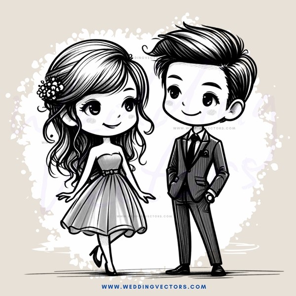 a boy and girl standing together