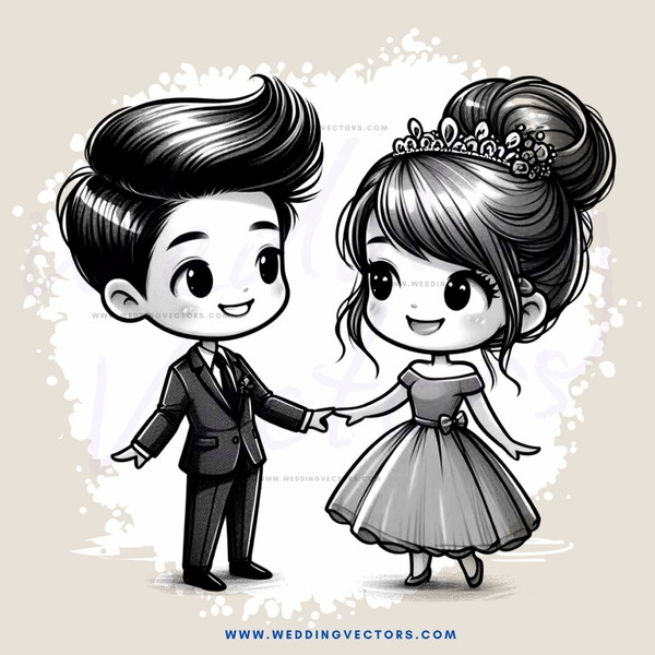 a boy and girl holding hands
