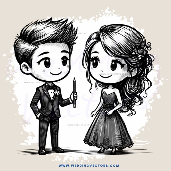 smiling boy and girl together