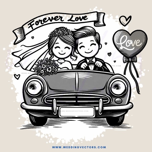 forever love caricature picture