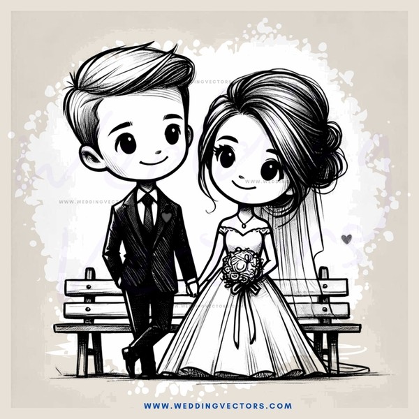engagement couple sitting on bench