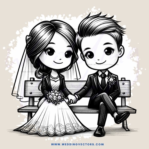 the engagement of a bride and groom
