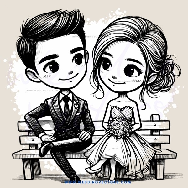a boy and girl sit on a bench