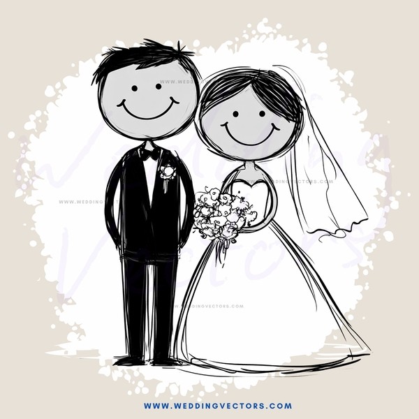 newlyweds smile for picture
